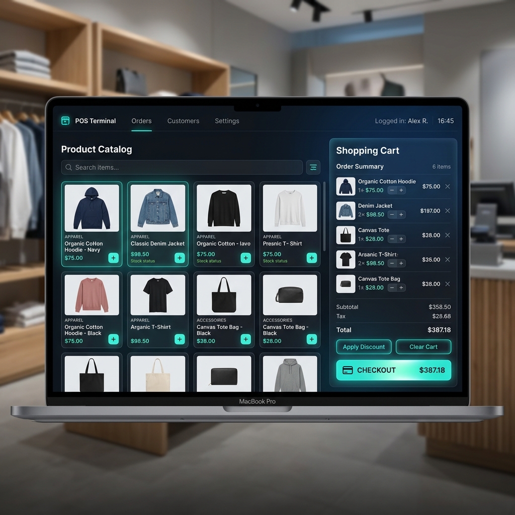 VitePOS Dashboard Mockup